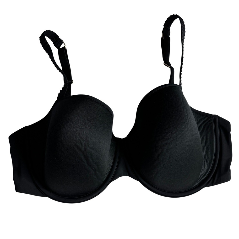 ThirdLove 24/7 Classic Uplift Plunge Wired Bra Black Microfiber Womens 36E
